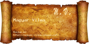 Magyar Vilma névjegykártya